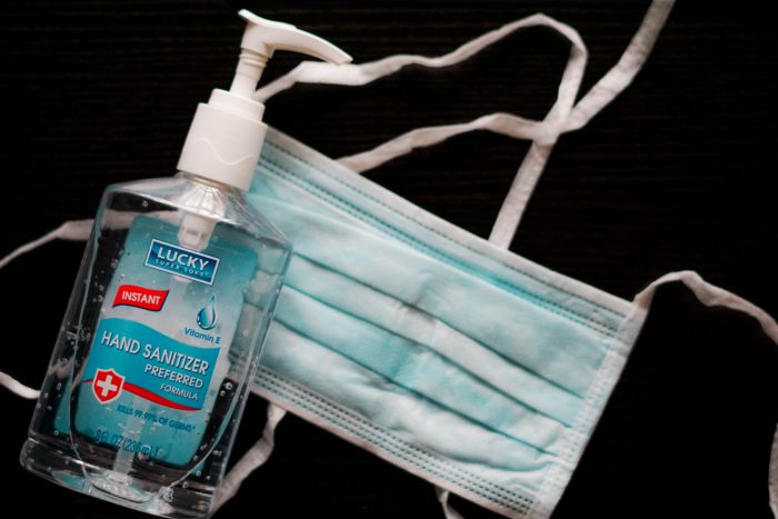 Mask and Hand Sanitizer Photo