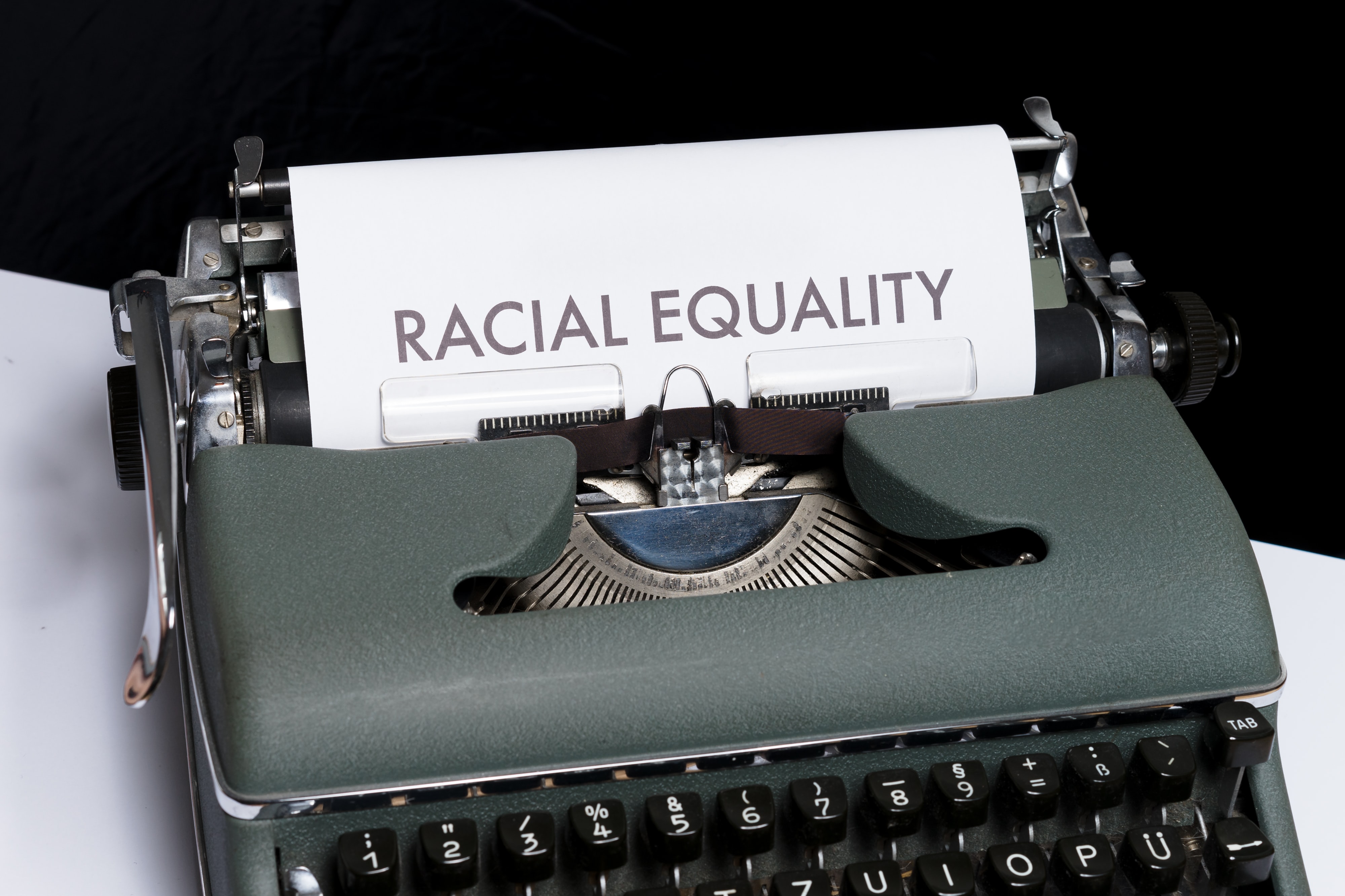 Racial Equality Typewriter Photo