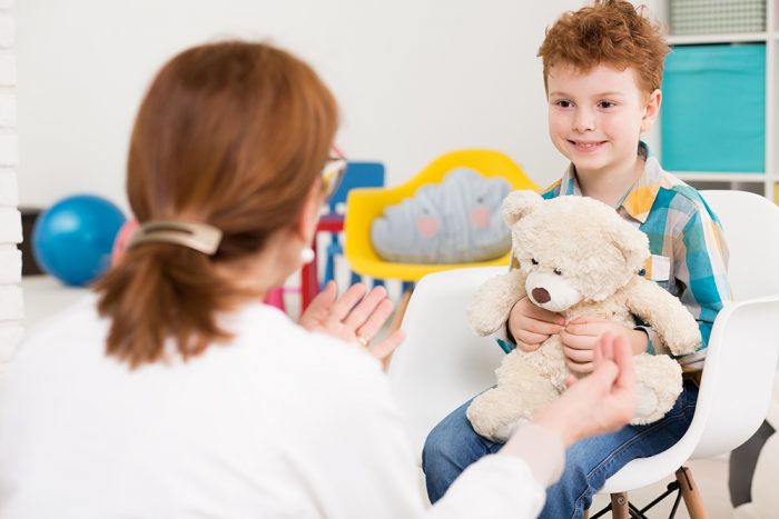 Having fun at a child therapy session